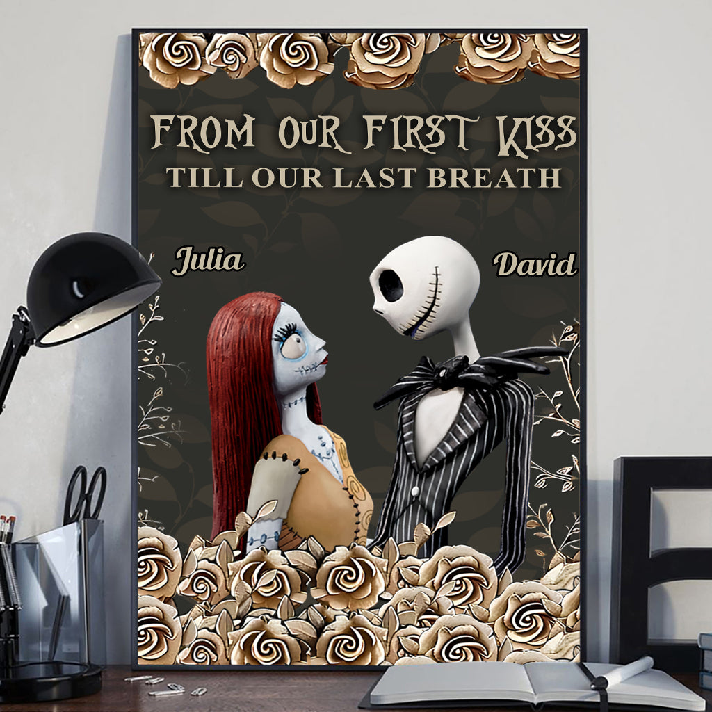 Personalized Nightmare Canvas Art for Couples Custom Name Gift Canvas And Poster GradoCreations