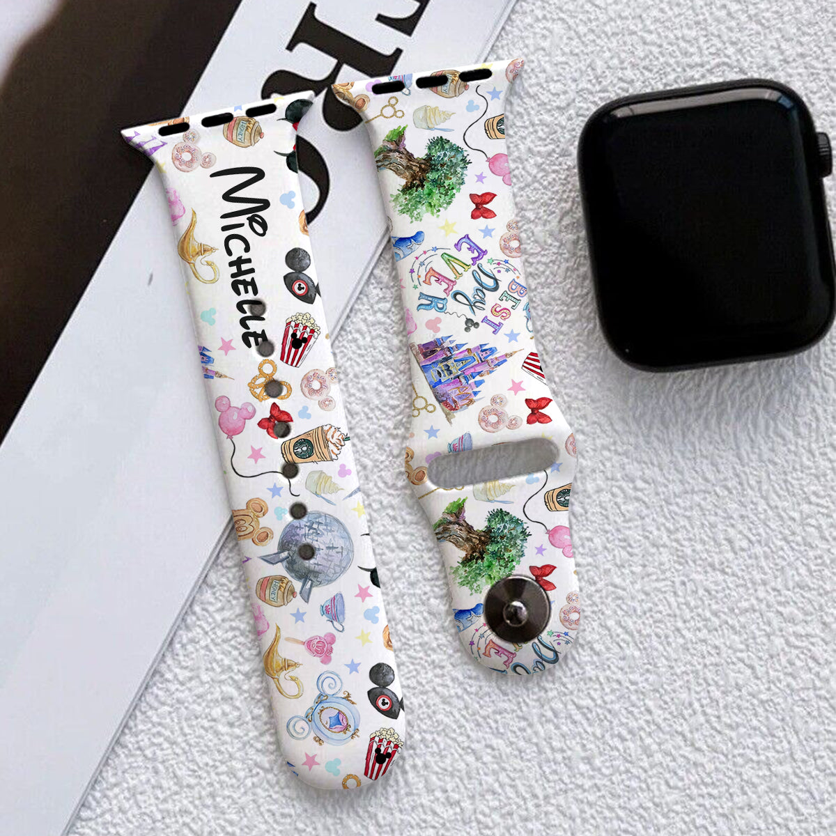 Personalized Mouse Ears Apple Watch Band Custom Name Gift Apple Watch Band GradoCreations