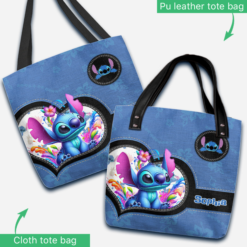 Personalized Blue Ohana Tote Bag Custom Name Gift for Mom Tote Bag GradoCreations