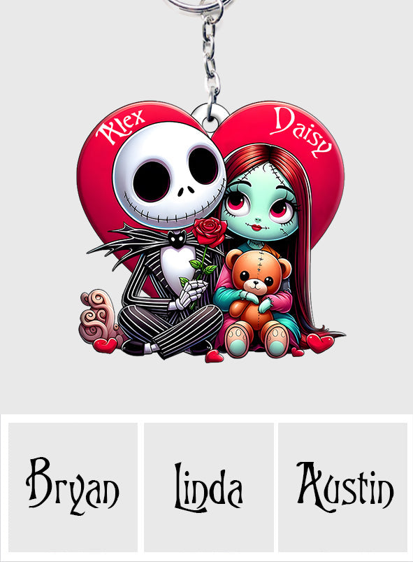Personalized Nightmare Keychain Custom Name Gift for Couple Keychain GradoCreations