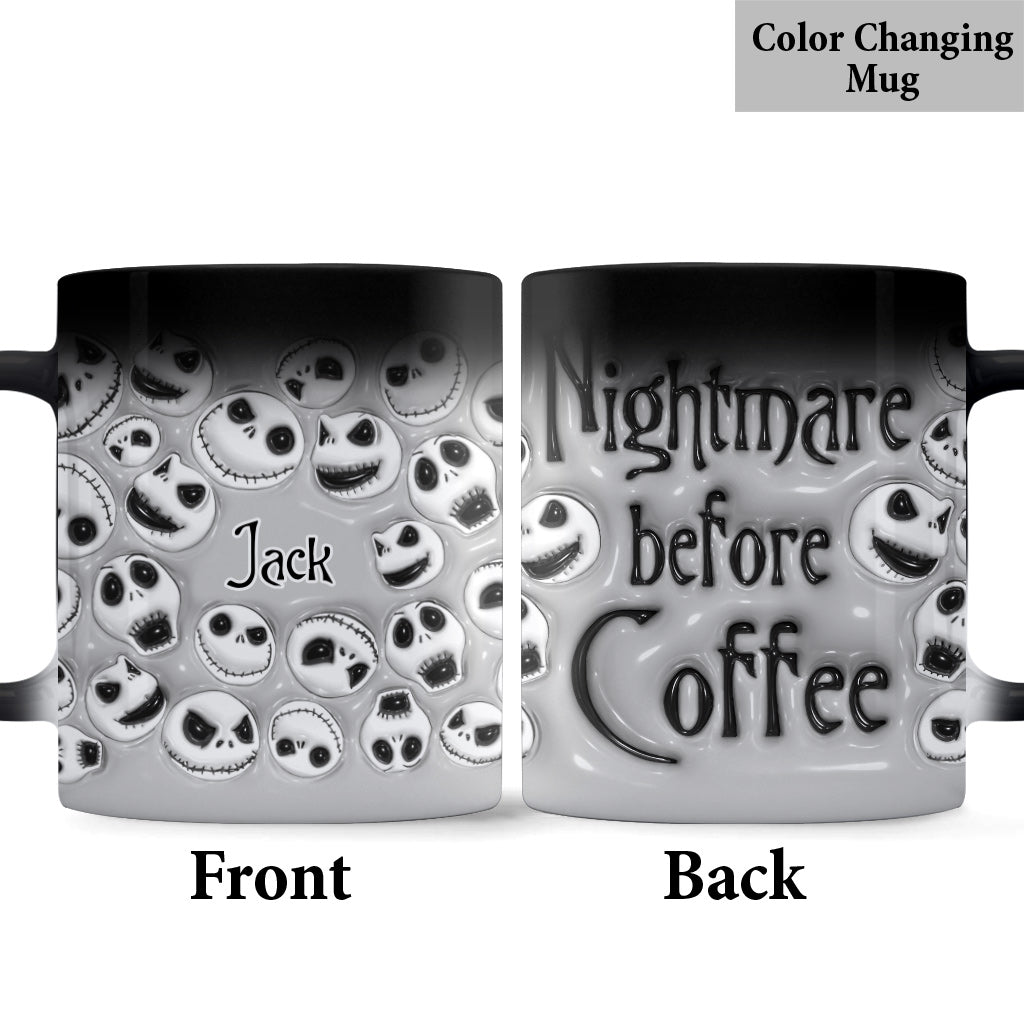 Personalized Nightmare Before Coffee Mug with Custom Name Mug GradoCreations