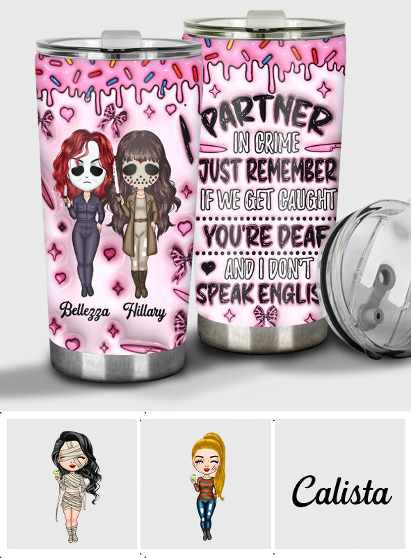 Personalized Partner In Crime Tumbler Custom Gift for Friends Tumbler GradoCreations