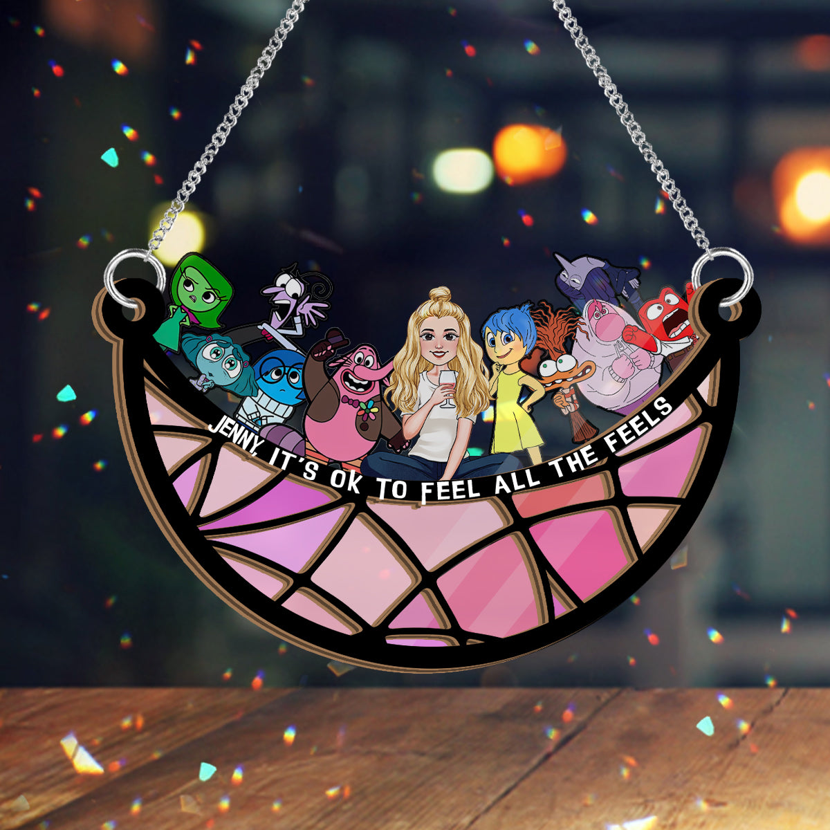 Personalized 2 Layered Suncatcher with Quotes for Home Decor Suncatcher GradoCreations