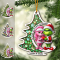 Personalized Grinch Christmas Tree Ornament Custom Gift Ornament GradoCreations