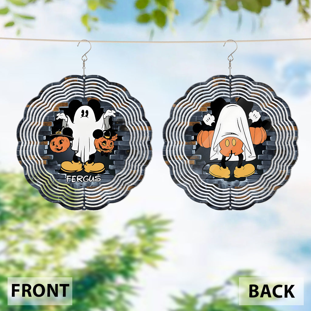 Funny Ghost Mouse Personalized Wind Spinner Gift for Halloween Wind Spinner GradoCreations