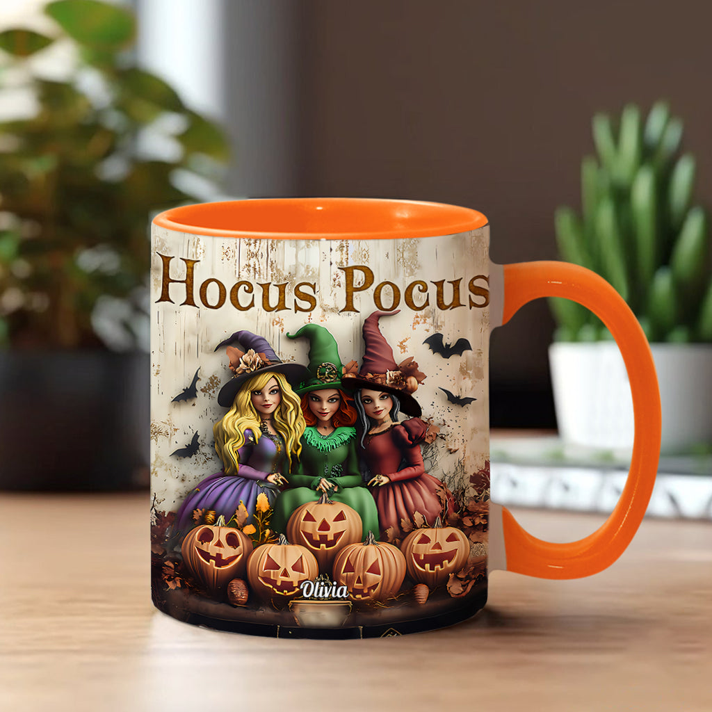 Personalized Hocus Pocus Witches Accent Mug Custom Name Gift Accent Mug GradoCreations