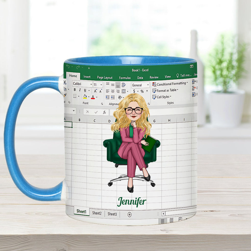 Personalized Accent Mug Custom Colleague Gift with Name Accent Mug GradoCreations