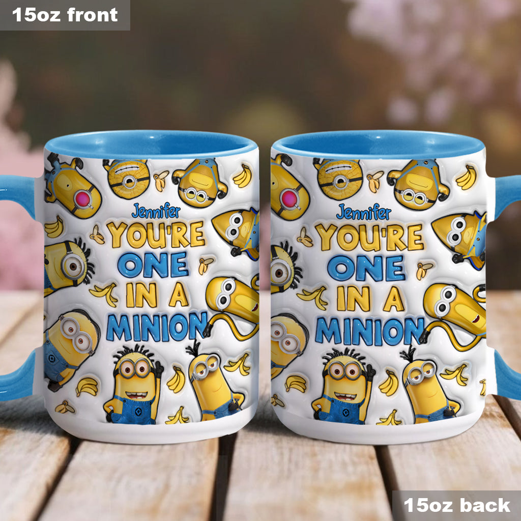 Personalized Minion Accent Mug Custom Name Gift for Birthday Accent Mug GradoCreations