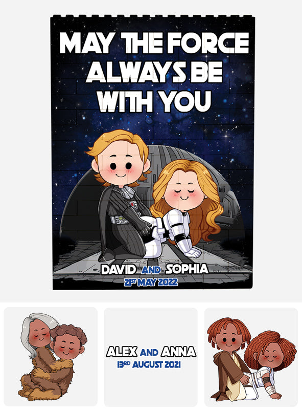 Personalized One-Sided Building Blocks Custom Name Gift for Star Wars Fans One-sided Rectangle Building Brick Blocks GradoCreations