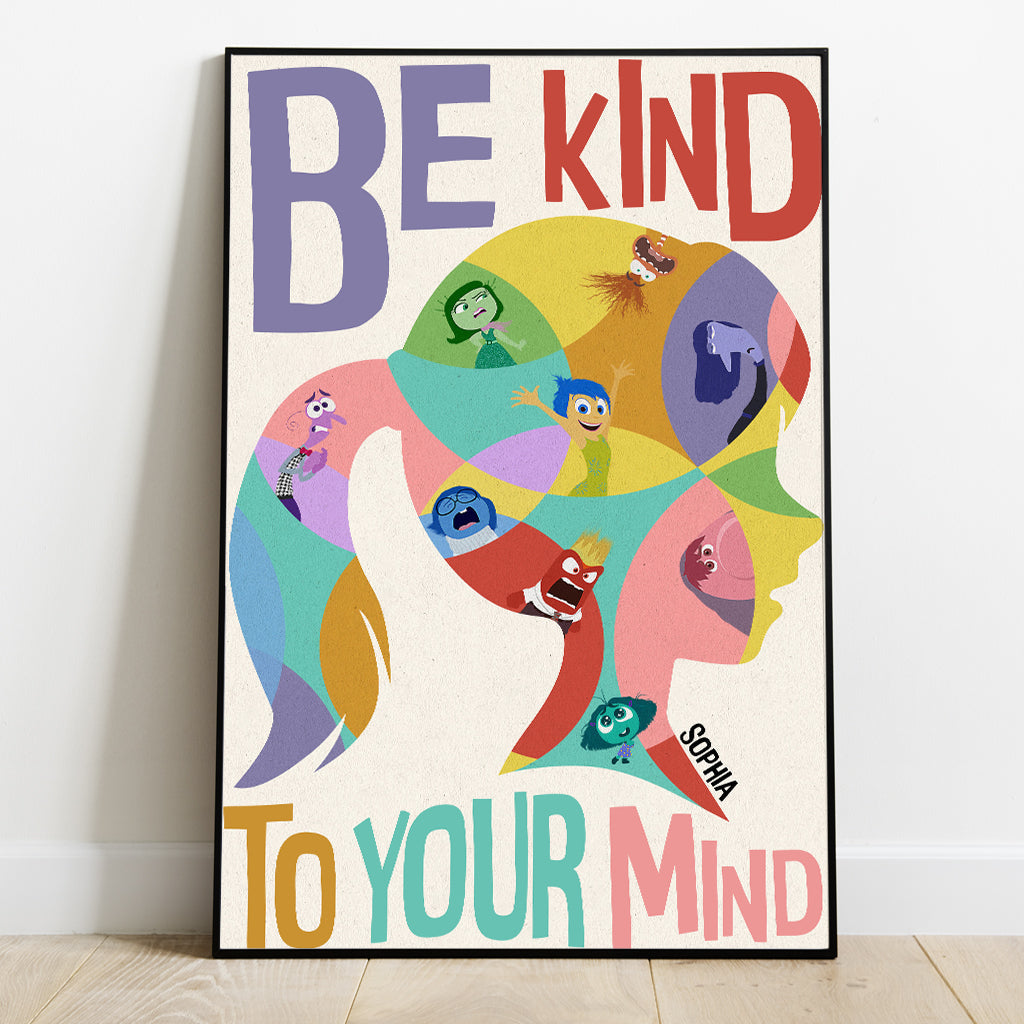 Personalized Be Kind to Your Mind Canvas Art Gift for Graduation Canvas And Poster GradoCreations