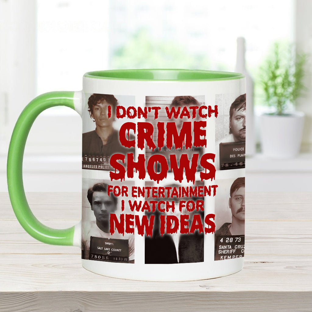 Personalized Accent Mug with Funny Crime Show Quote Gift Idea Accent Mug GradoCreations