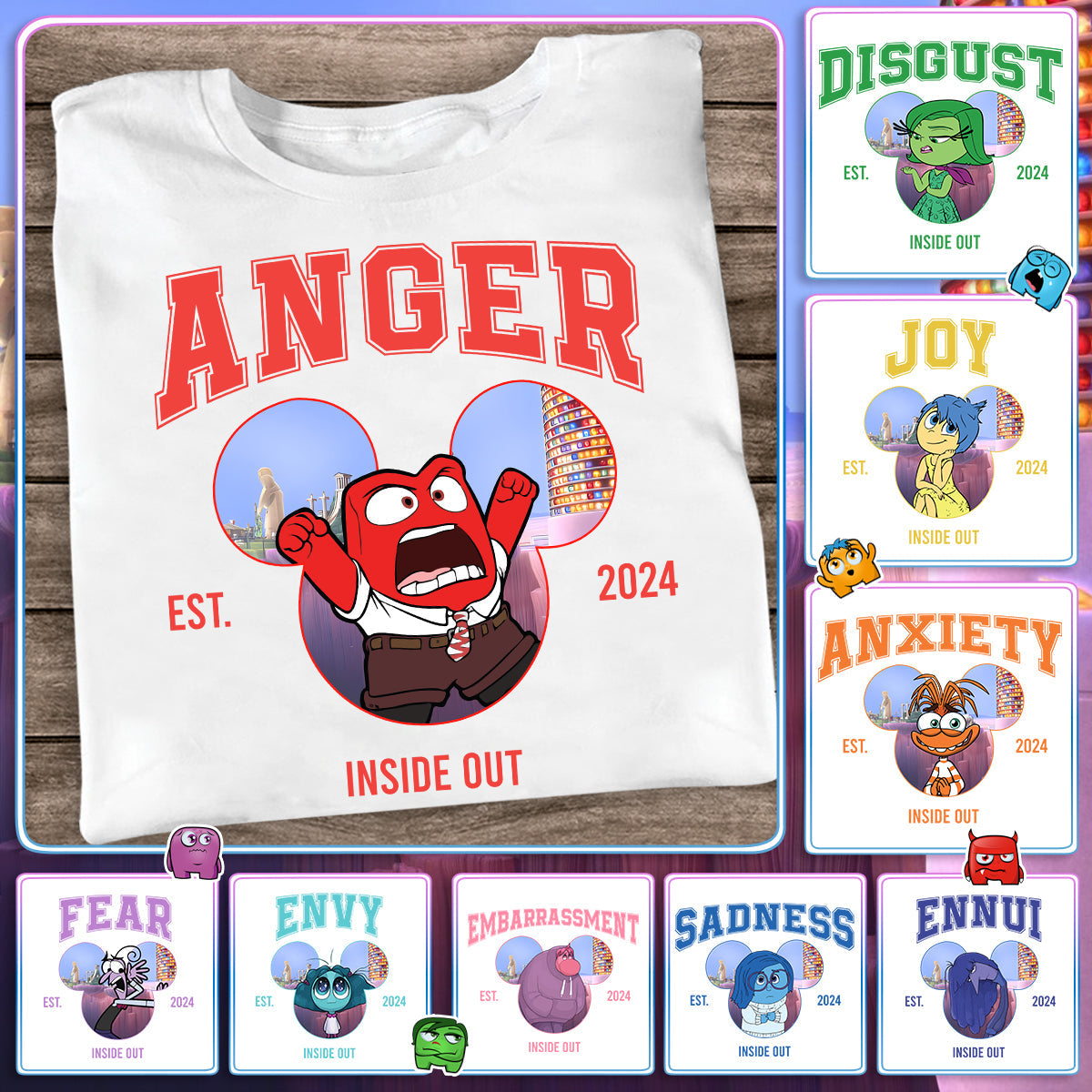 Personalized Inside Out T-shirt & Hoodie for Kids - Birthday Gift T-shirt & Hoodie GradoCreations