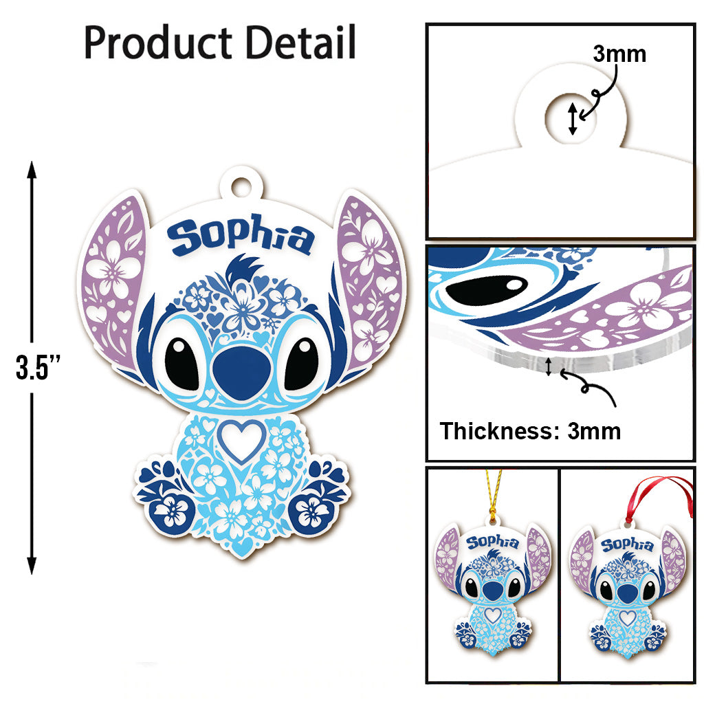 Personalized Ohana Ornament Custom Name Gift for Christmas Ornament GradoCreations