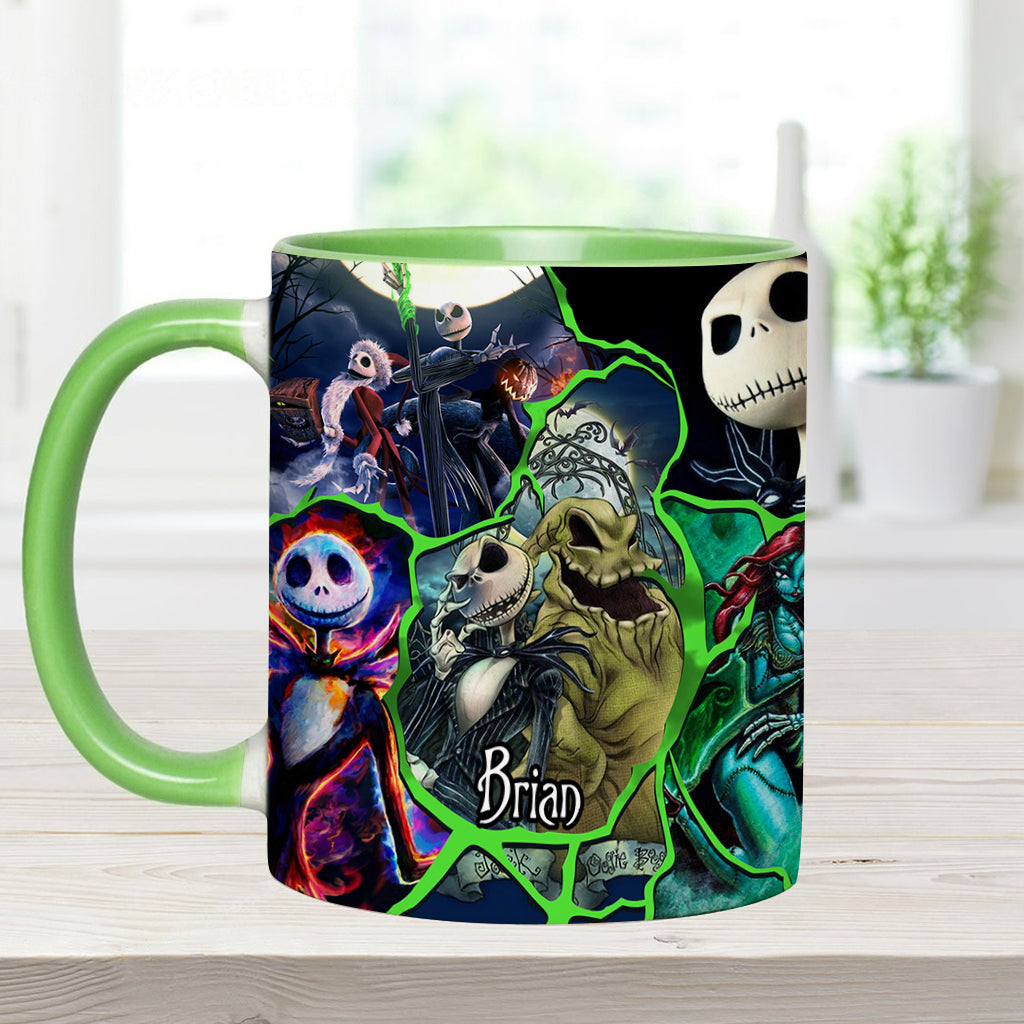 Personalized Nightmare Accent Mug Custom Name Funny Gift for Friends Accent Mug GradoCreations
