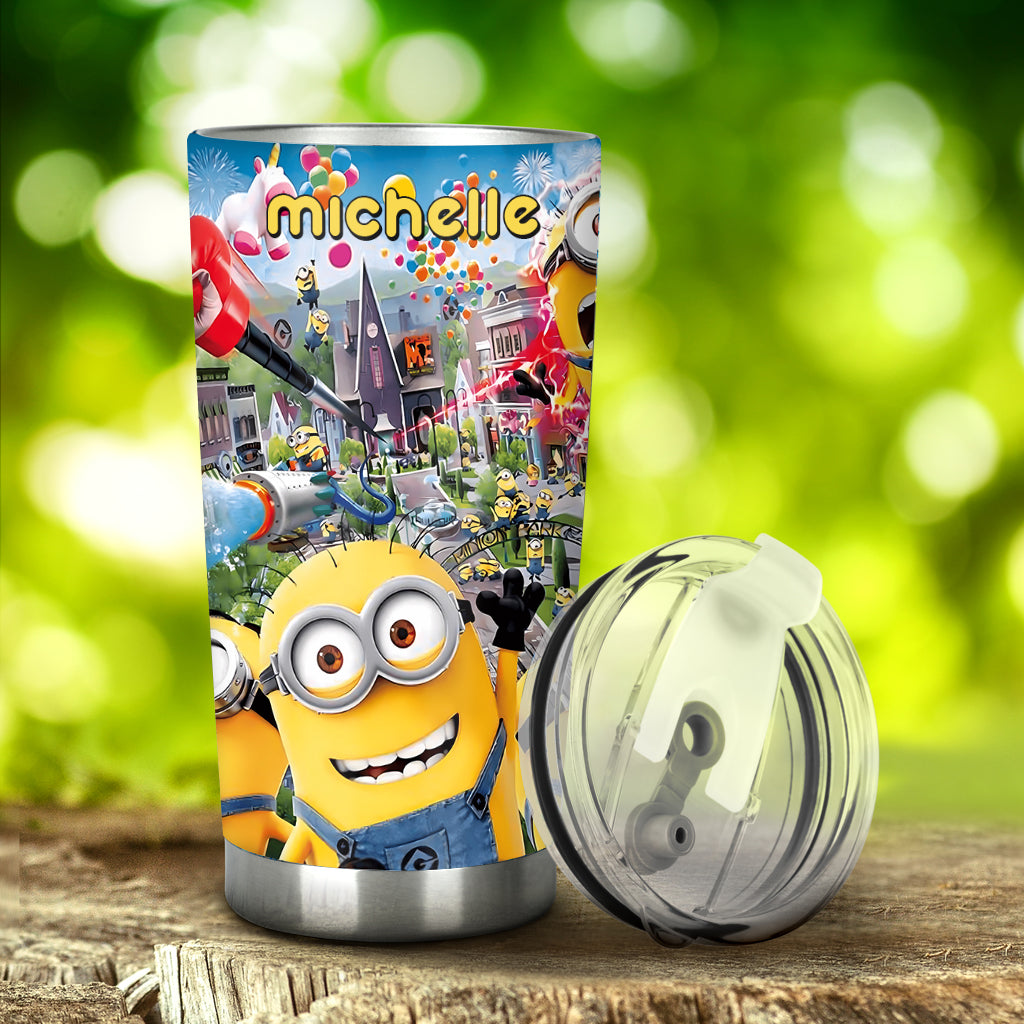 Personalized Fun Tumbler with Minions Custom Design Gift for Kids Tumbler GradoCreations