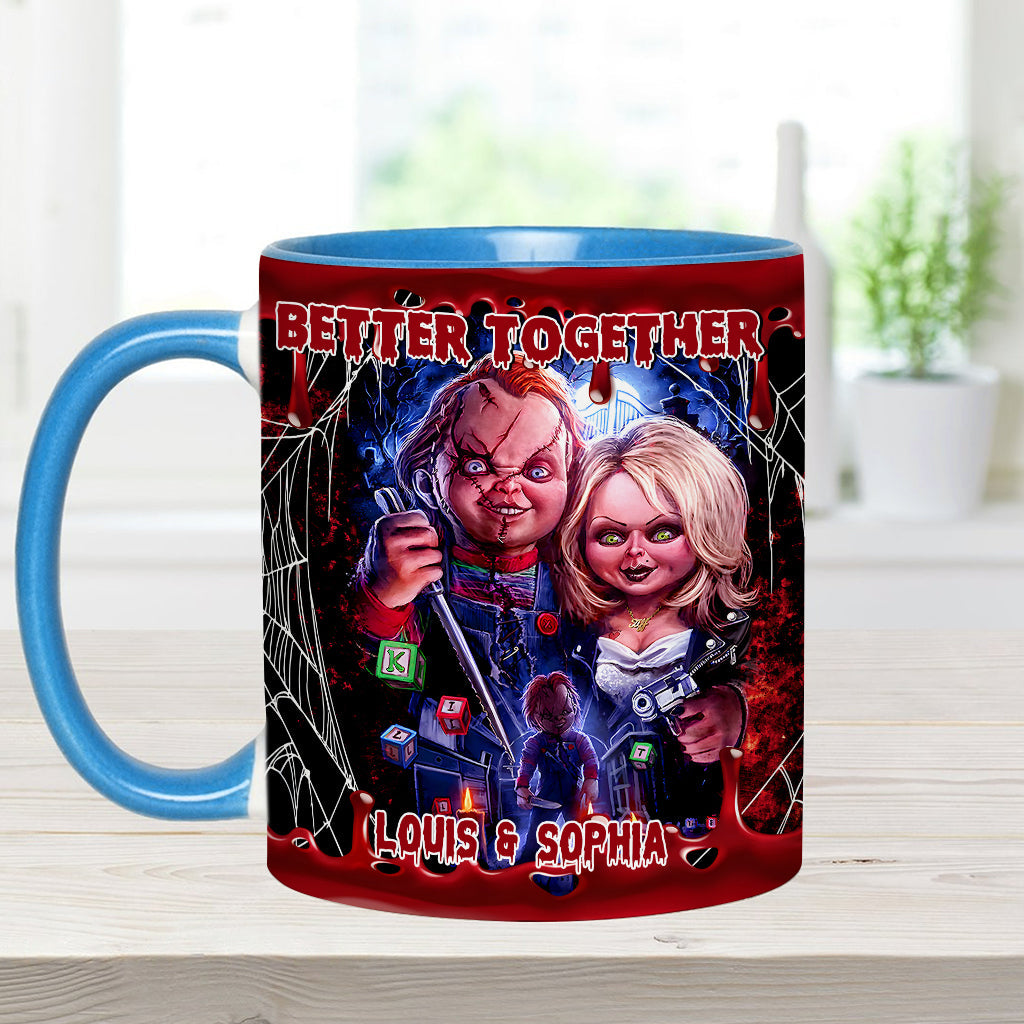 Personalized Chucky & Tiffany Accent Mug Custom Name Gift Accent Mug GradoCreations