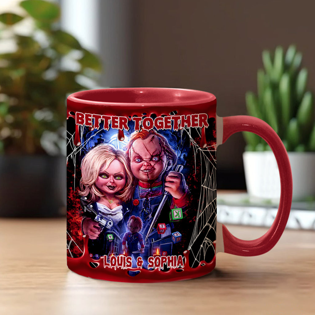 Personalized Chucky & Tiffany Accent Mug Custom Name Gift Accent Mug GradoCreations