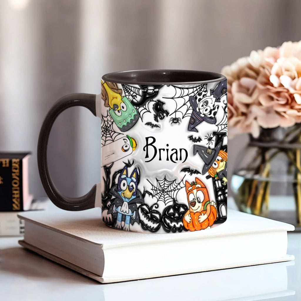 Personalized Halloween Accent Mug with Custom Name Gift Accent Mug GradoCreations