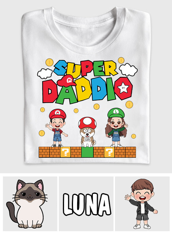 Personalized Super Daddio T-shirt & Hoodie Gift for Dad T-shirt & Hoodie GradoCreations