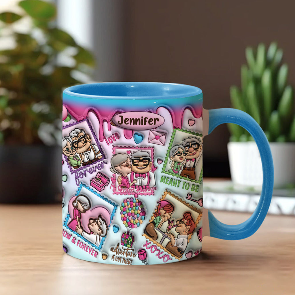 Personalized Two-Tone Accent Mug Custom Name Gift for Couples Accent Mug GradoCreations