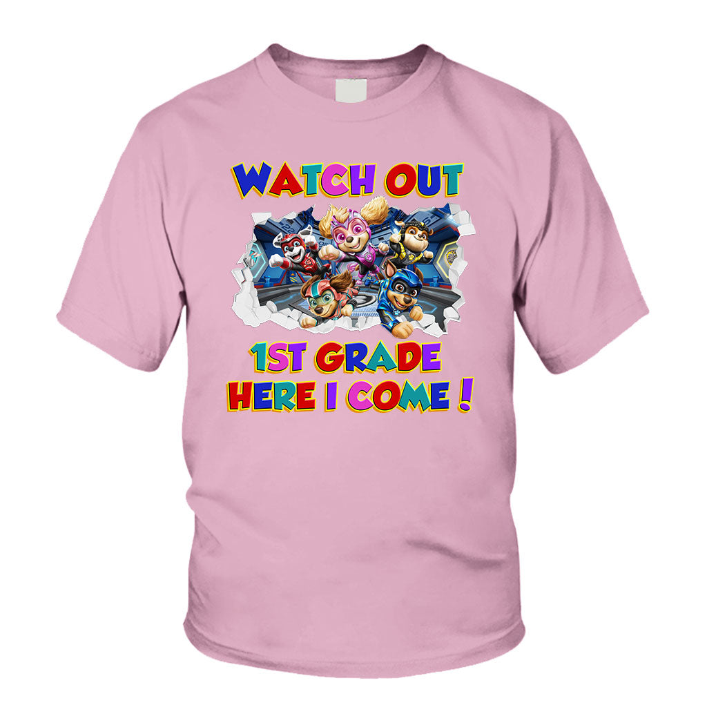 Personalized Kids T-Shirt with Watch Out Design for Back to School Kid Shirt GradoCreations