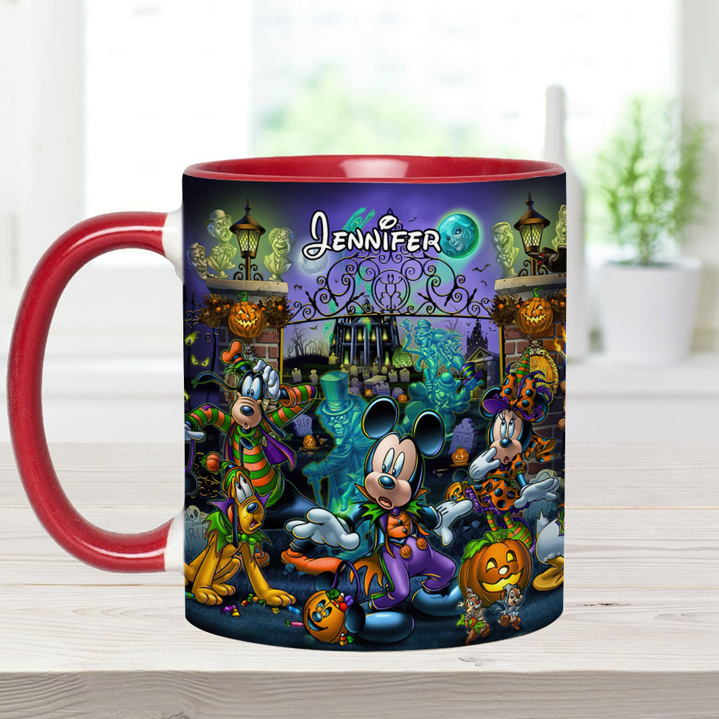 Personalized Halloween Accent Mug Custom Name Gift Idea Accent Mug GradoCreations