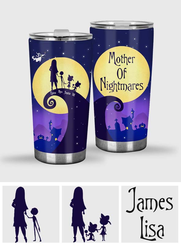 Personalized Mother Of Nightmares Tumbler Custom Name Gift for Mom Tumbler GradoCreations