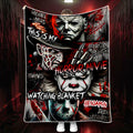 Personalized Horror Movie Watching Blanket Custom Name Gift Blanket GradoCreations