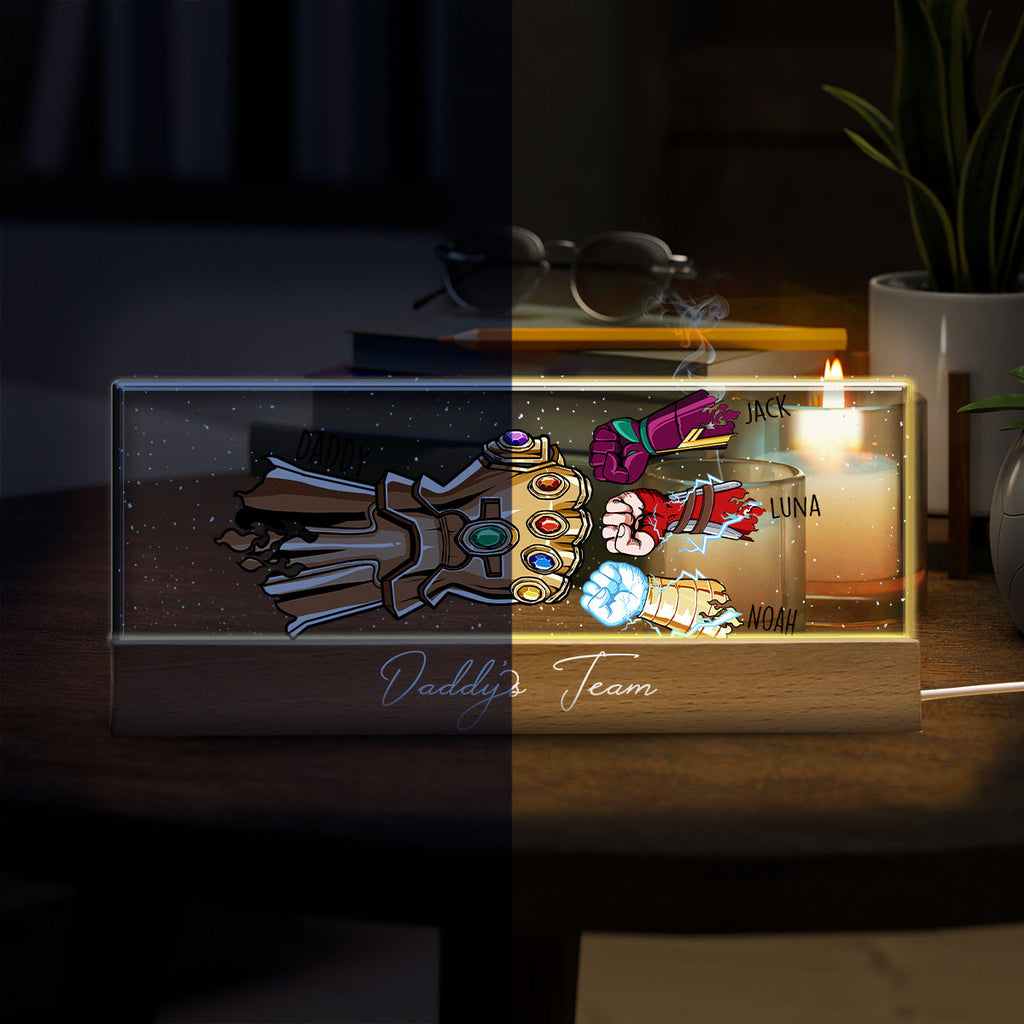 Personalized LED Night Light Custom Name Gift for Dad Custom LED Night Light GradoCreations