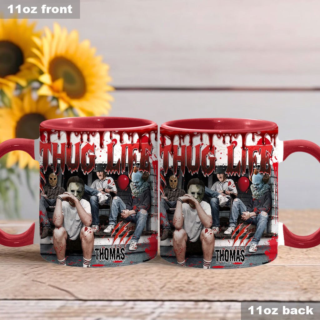 Personalized Thug Life Accent Mug Custom Name Gift for Halloween Accent Mug GradoCreations