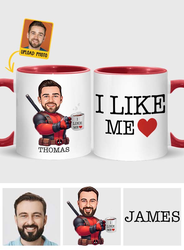 Personalized Accent Mug I Like Me Custom Photo Gift Accent Mug GradoCreations