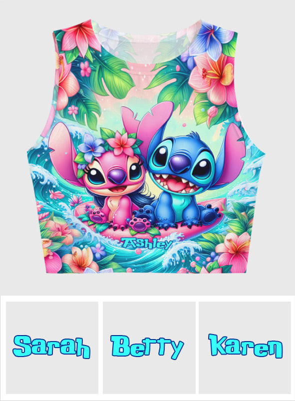 Personalized Ohana Crop Tank Top Custom Name for Women Crop Tank Top GradoCreations