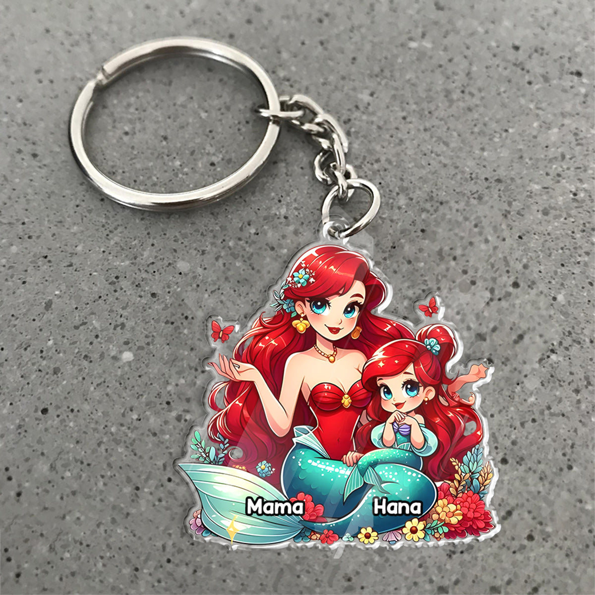 Personalized Mom & Daughter Keychain Custom Name Gift for Mother's Day Keychain GradoCreations