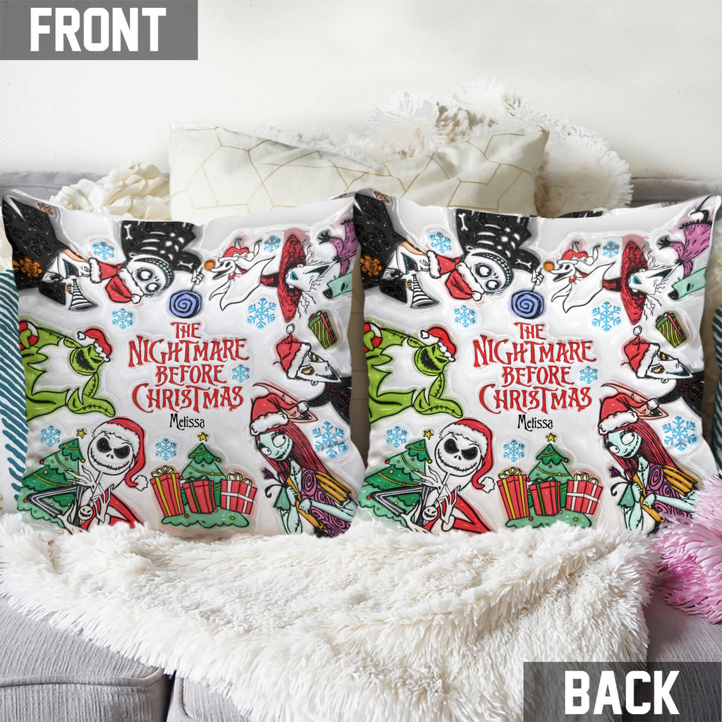 Personalized Nightmare Before Christmas Throw Pillow Gift Throw Pillow GradoCreations