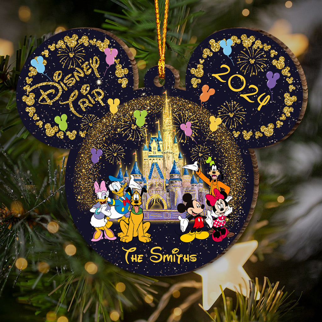 Personalized Disney Family Trip Mouse Ornament Custom Photo Gift Ornament GradoCreations