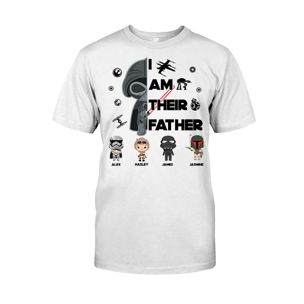 Personalized Star Wars T-Shirt & Hoodie Gift for Dad | Custom Names T-shirt & Hoodie GradoCreations