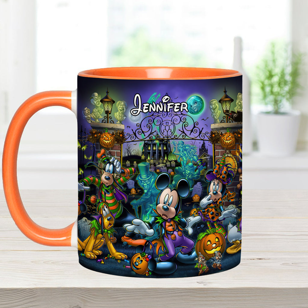 Personalized Halloween Accent Mug Custom Name Gift Idea Accent Mug GradoCreations