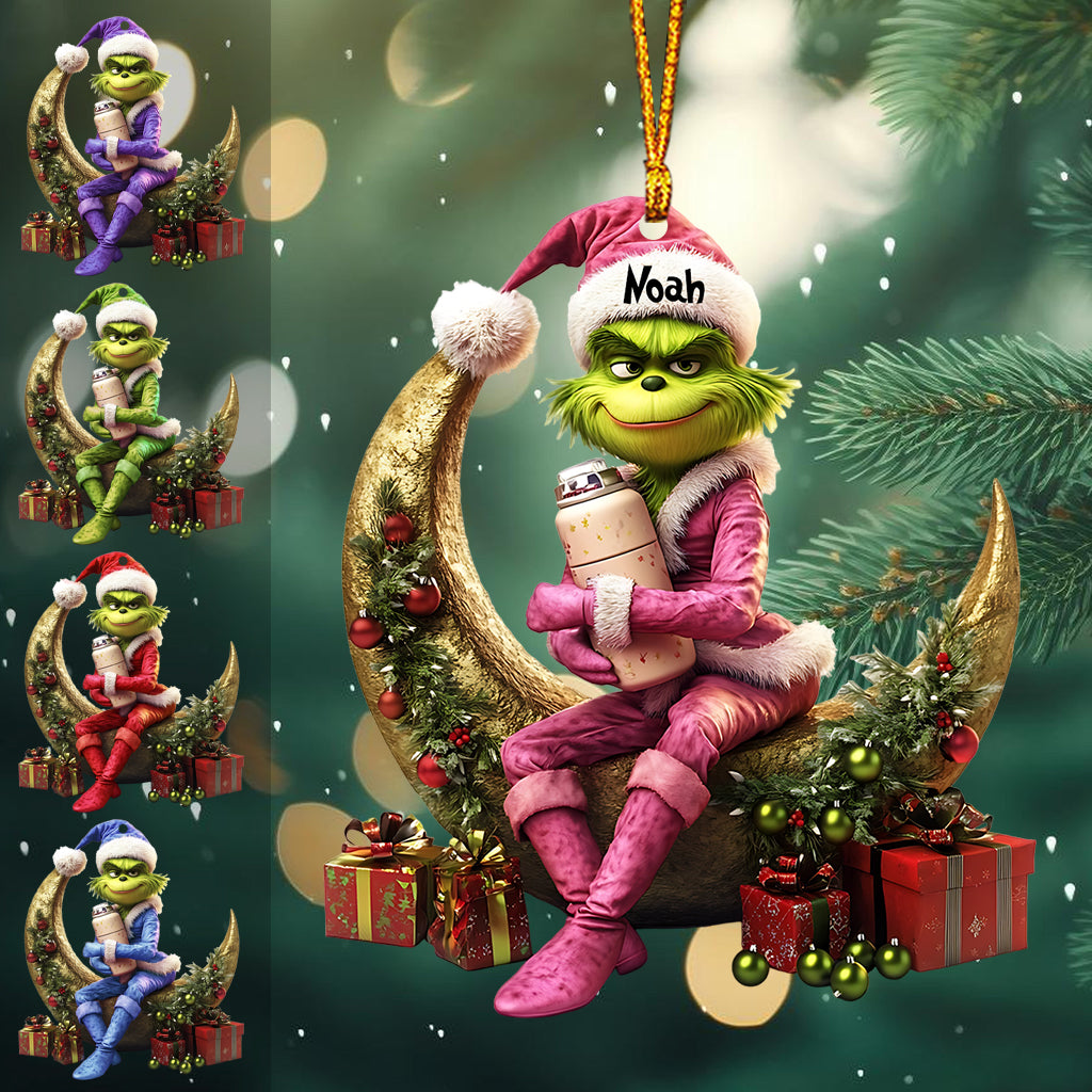 Personalized Naughty Green Lady Christmas Ornament Custom Name Gift Ornament GradoCreations