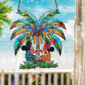 Personalized Palm Tree Suncatcher Ornament Custom Gift for Couple Window Hanging Suncatcher Ornament GradoCreations