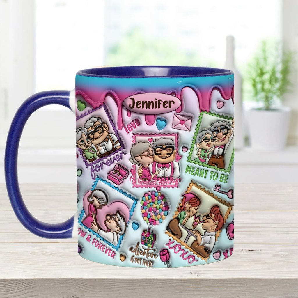 Personalized Two-Tone Accent Mug Custom Name Gift for Couples Accent Mug GradoCreations