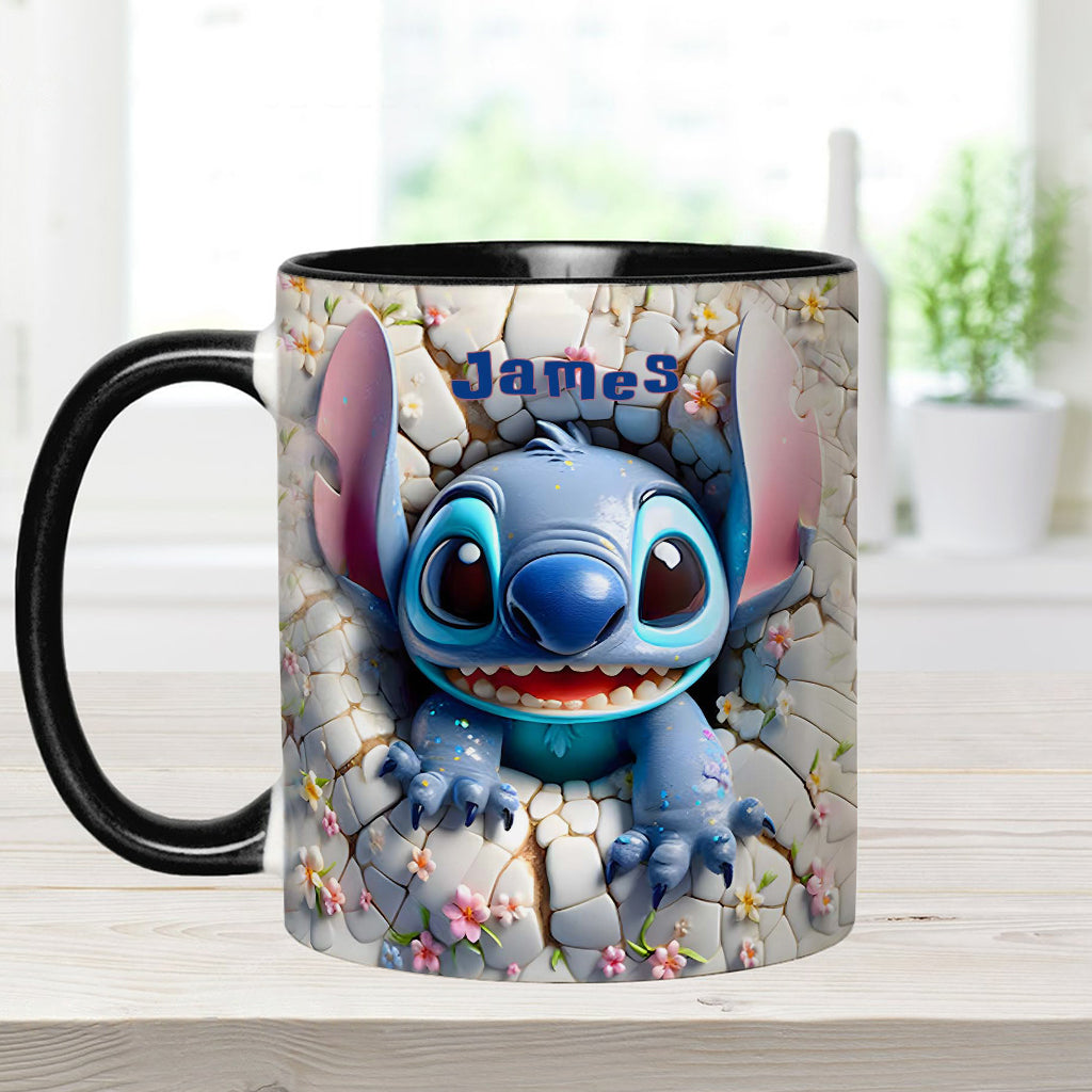 Personalized Ohana Accent Mug Custom Name Gift for Kids Accent Mug GradoCreations