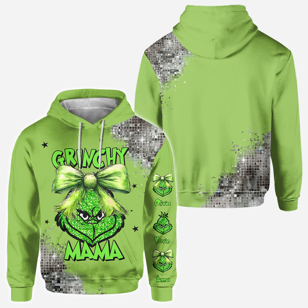 Personalized Grinch All Over Shirt Custom Christmas Gift for Mom All Over Shirt GradoCreations