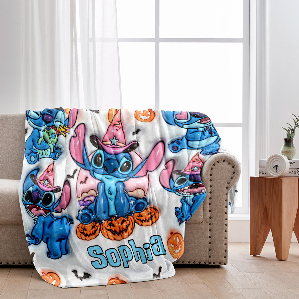 Personalized Spooky Ohana Blanket for Kids | Halloween Gift Blanket GradoCreations