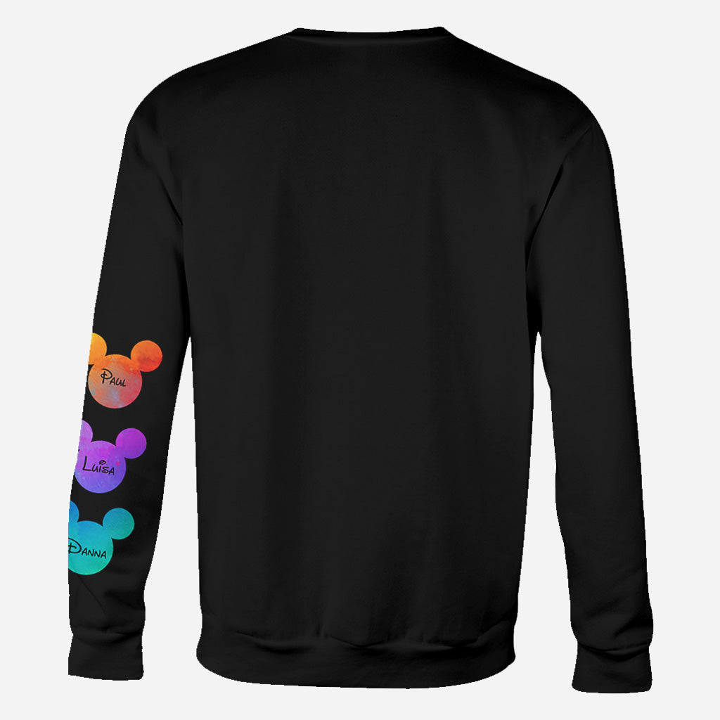 Personalized Colorful Mouse Ear All Over Shirt Gift for Grandma All Over Shirt GradoCreations