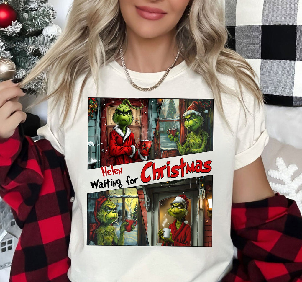 Personalized Grinch Christmas T-shirt & Hoodie Gift for Mom T-shirt & Hoodie GradoCreations