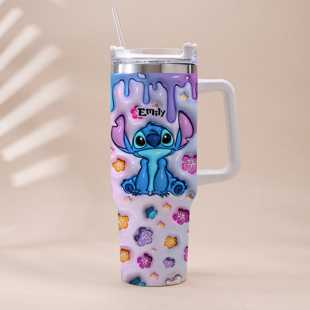 Personalized Ohana Tumbler with Handle Custom Name Gift Idea Tumbler With Handle GradoCreations