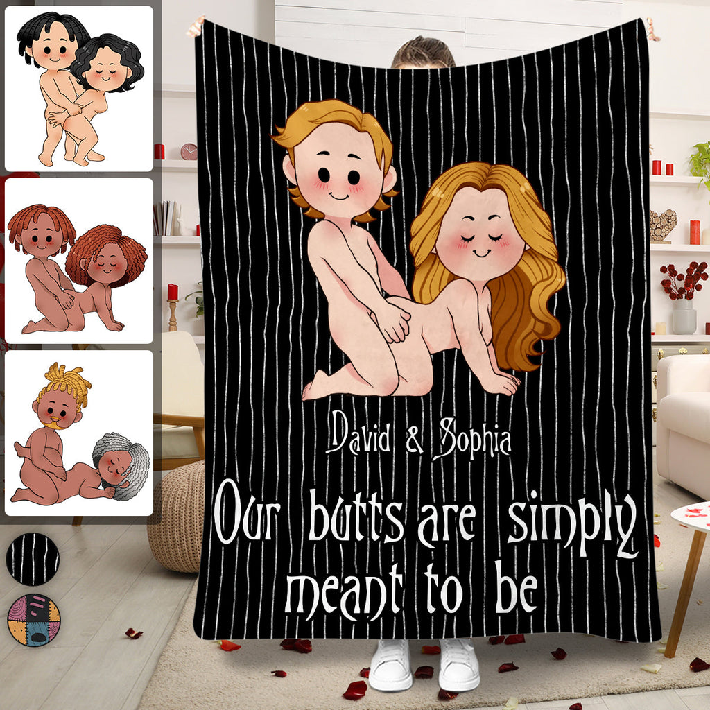 Personalized Naughty Blanket Custom Name Gift for Couples Blanket GradoCreations