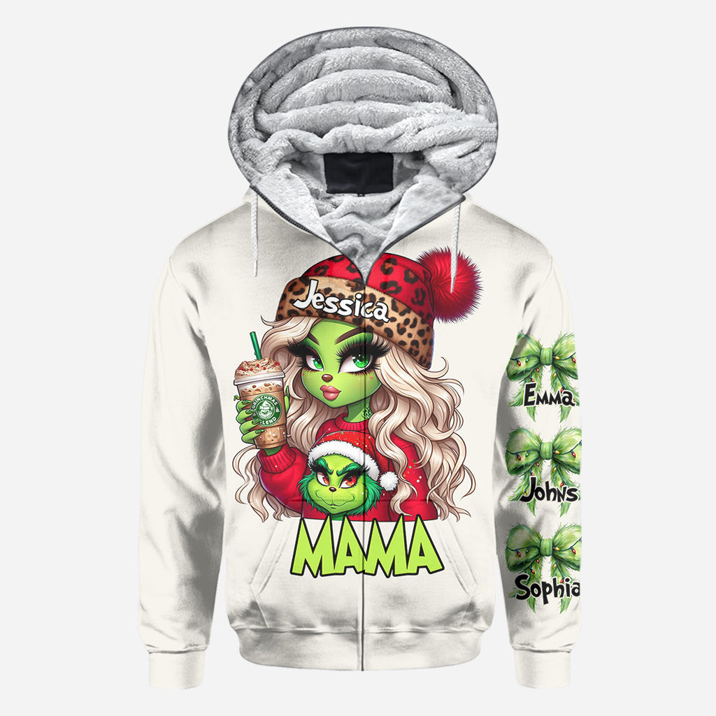 Personalized Grinchy Christmas All Over Shirt Gift for Mom All Over Shirt GradoCreations