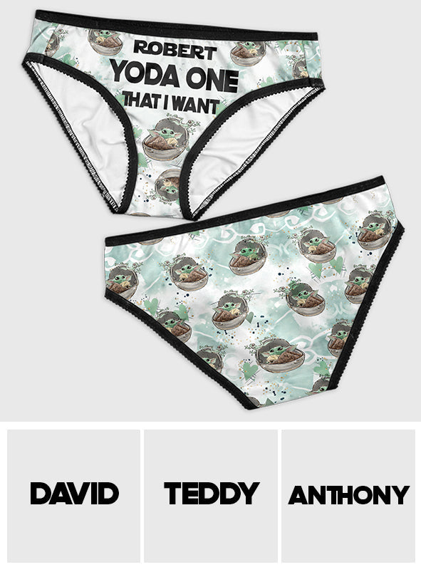 Personalized Yoda One That I Want Lace Briefs for Women Lace Border Women Briefs GradoCreations