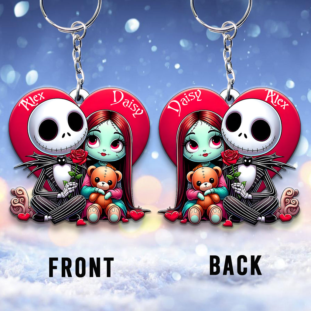 Personalized Nightmare Keychain Custom Name Gift for Couple Keychain GradoCreations